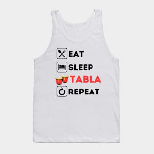 Funny eat sleep tabla repeat Tank Top